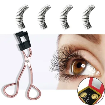 

Easy to Wear Magnetic Quantums Magnetic Eyelash Curler With False Eyelashes Assistant Multifunctional Tweezers Set