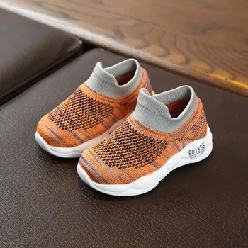 

Boy Soft Shoes Kids Sneakers Classical Knitting Softable Tube Baby Flats Zapatos Mujer Girl's Newest Shoes