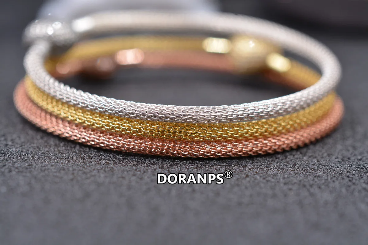 Изысканные ювелирные изделия DORANPS Серебро 925 браслеты для женщин браслет ювелирные изделия леди подарки, 1pz