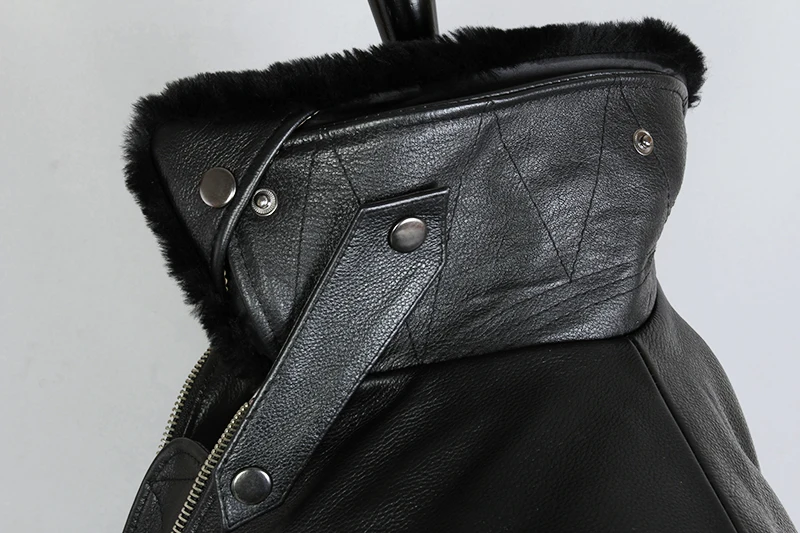 Avirex fly Air Force куртка черный меховой воротник натуральная кожа куртка мужская куртка-бомбер из коровьей кожи мотоциклетное пальто из натуральной кожи