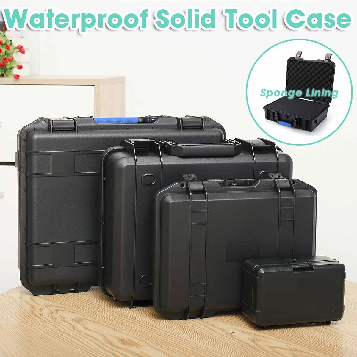 Portable Sealed Tool Box Safety Equipment Toolbox Suitcase Impact Resistant Case With Shockproof Foam Four Size | Инструменты