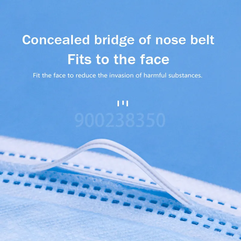 10-500pcs Disposable Adults individual package Masks Filter Meltblown Non-wove Face mask blue Breathable Protective masque mask - Image 3