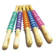 Подарки фитнес ноги тела мышцы бар Массаж палка Йога ролик триггер точка плеча тренажерный зал дерево путешествия Релакс инструмент