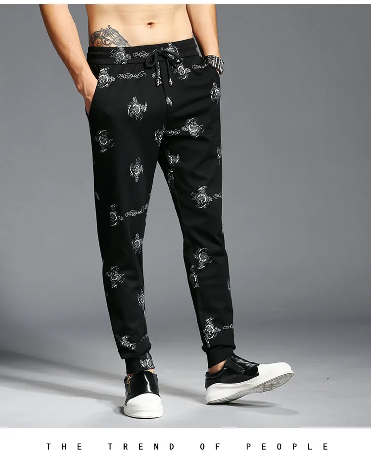 Autumn And Winter Trend Beam Leg Sweatpants Western Style Slim Fit Trousers MEN'S Casual Pants Rome Cotton Nylon 380G/M2 862