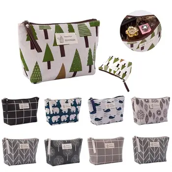 

1Pc Portable Travel Cosmetic Makeup Bag Organizer Storage Canvas Cosmetics Handbag Bag Makeup Storage Case Bedroom Beauty Kit