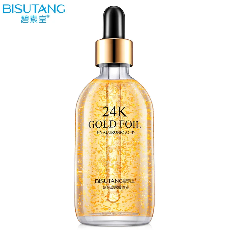 

BiSuTang Gold Hyaluronic Acid Stock Solution 24k Gold Essence Bottle Essence Brightening Skin Color