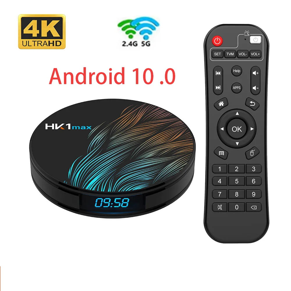 Приставка Смарт-ТВ HK1MAX Android 10 0 4/32/64/2 4 ГГц | Электроника