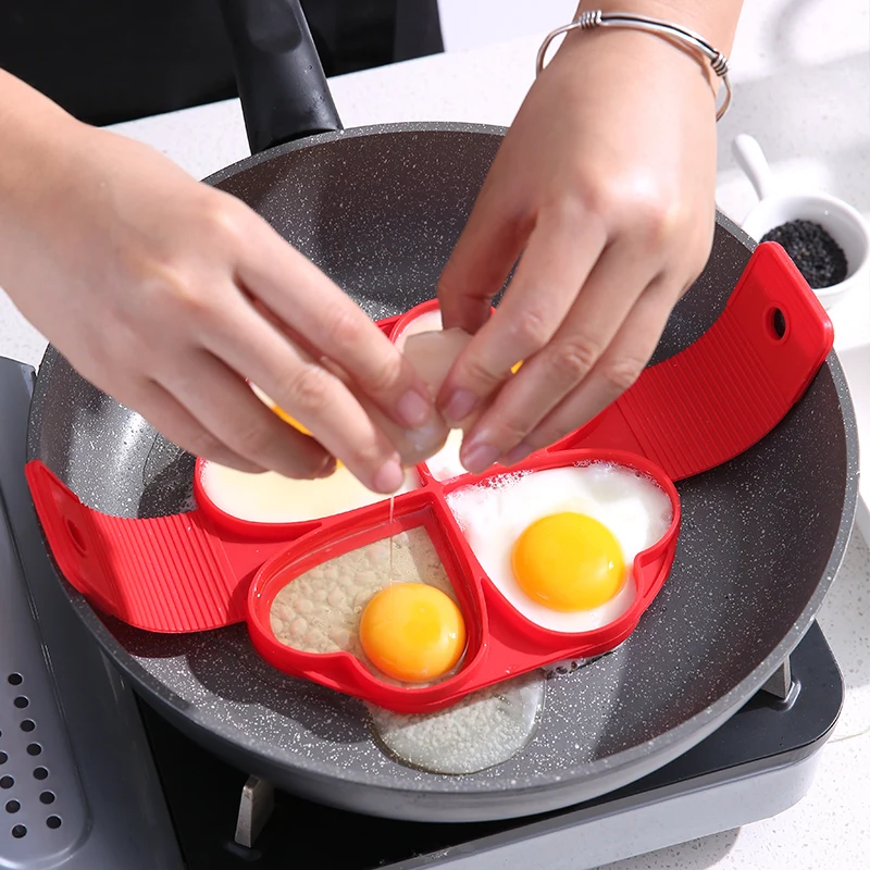 Moules à crêpes antiadhésifs en Silicone, anneau, cuiseur d'œufs, moules à omelette en forme d'œufs frits pour la cuisine, accessoires de cuisson