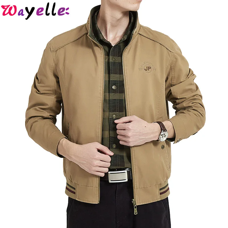 Men Jacket Coat 2019 Autumn Winter Casual Slim Fit Two-sided Jacket Men Military Army Jacket Stand Collar Men Bomber Jacket Coat Men Jacket Coat 2019 Autumn Winter Casual Slim Fit Two-sided Jacket Men Military Army Jacket Stand Collar Men Bomber Jacket Coat