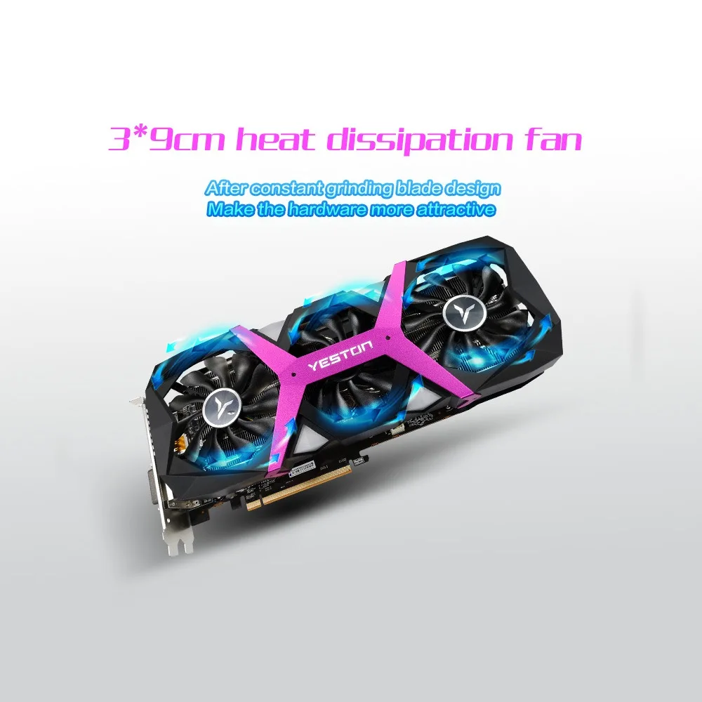 Yeston Radeon RX 5500 XT GPU 8 Гб GDDR6 128 бит 7 нм игровой настольный компьютер ПК видеокарты Поддержка DP/HDMI/DVI-D