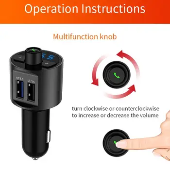 

Car Charging Music 2-In-1 Player Car Fm Transmitter Support Operation Voice Prompt Intelligent Recognition