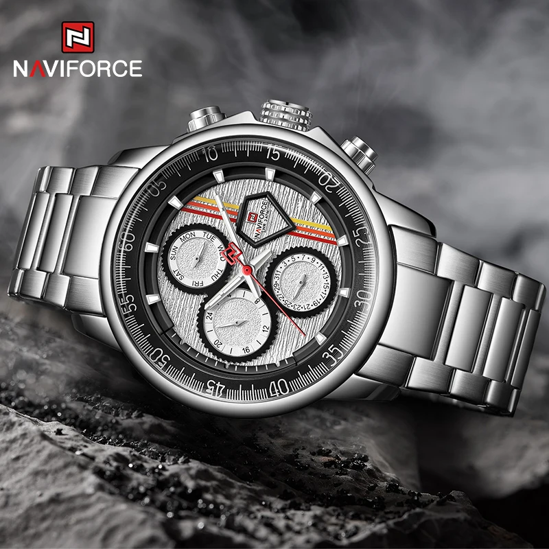 NAVIFORCE Luxury Brand Mens Watches Multi-function Auto Date Waterproof Clock Fashion Casual Quartz Wristwatch Relogio Masculino