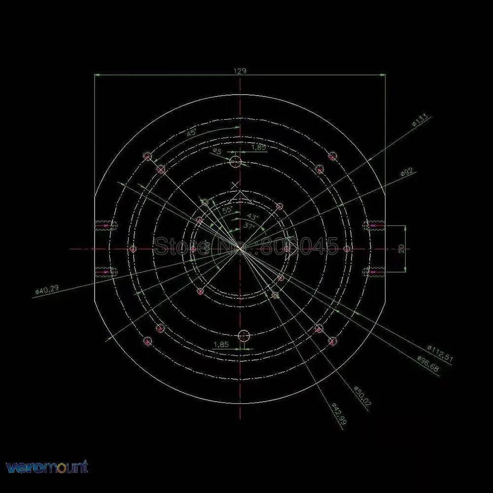 16 шт. круглый D133mm Pre-dril светодиодный Светодиодный штыревой радиатор совместим с Cree COB CXB3590 Citizen CLU-048 Bridgelux V29 COB