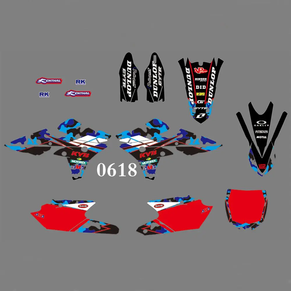 

FOR YAMAHA YZ250F YZ450F 2014 2015 2016 2017 Full Graphics Decals Stickers Kit Custom Number Name Glossy Stickers Waterproof