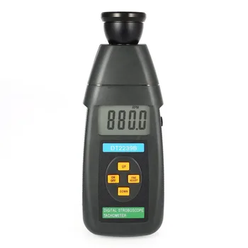

DT2239B Digital LCD Non-Contact Flash Stroboscope Tachometer Photoelectric Revolution Meter Speedometer Tester 60~19999RPM