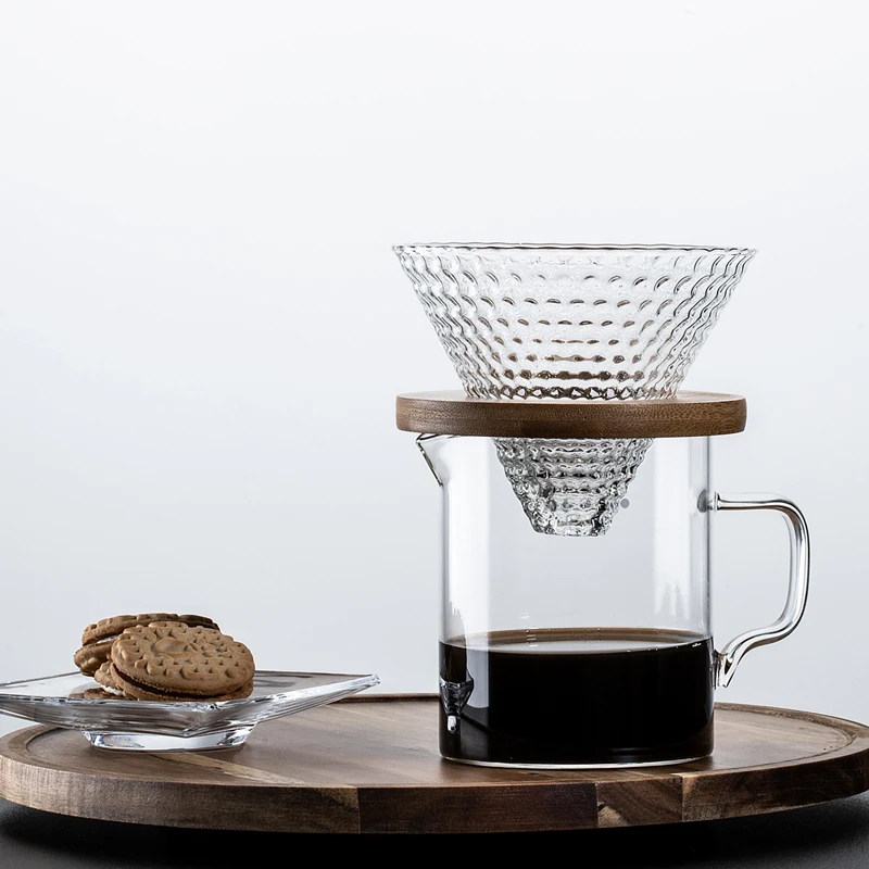 Набор фильтров для кофе V60 простая стеклянная кофейная капельница 1 2 чашки