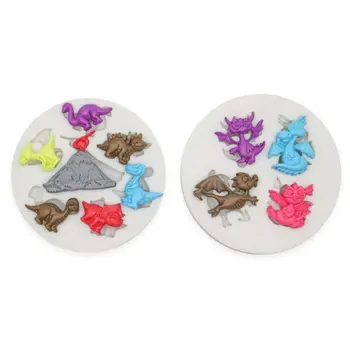 

2Pcs Dinosaur Pendant Collection Resin Silicone Molds Kit UV Resin Casting Jewelry Making Tools Baking Tools
