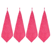 4 шт. мультфильм Медведь утолщаются микрофибры для снятия макияжа ткань для лица Уход за лицом полотенца Мочалка для дома ванная комната Принадлежности