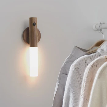 

Amazing Smart Night Light USB Charging with Storage Base Wardrobe with Body Detection Wardrobe Lamp Wall Lamp LED Table Lamp