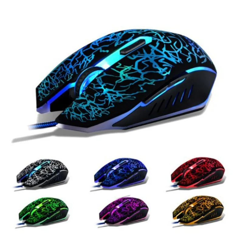 

Optical Wired Gaming Mouse Professional Colorful Backlight Mice 6 Buttons USB Wired Luminous Mouse Drop Shipping Yw#