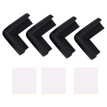 

4pcs Child Baby Safety Desk Table Edge Cover Guard Corner Protector Cushion black