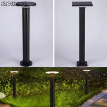 Черный цвет; 40 см, 60 см/80 см пейзаж вечерний свет Водонепроницаемый IP65 нержавеющая открытый садовый световой столб фонарь на столб световой столб