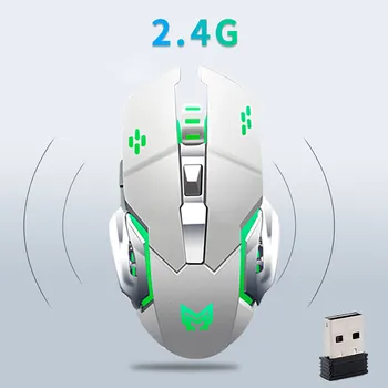 

Mouse Gamer Rechargeable Wireless Gaming Mouse with USB Receiver Color Laptop Wireless Mice with 3 Adjustable CPI Levels-L812
