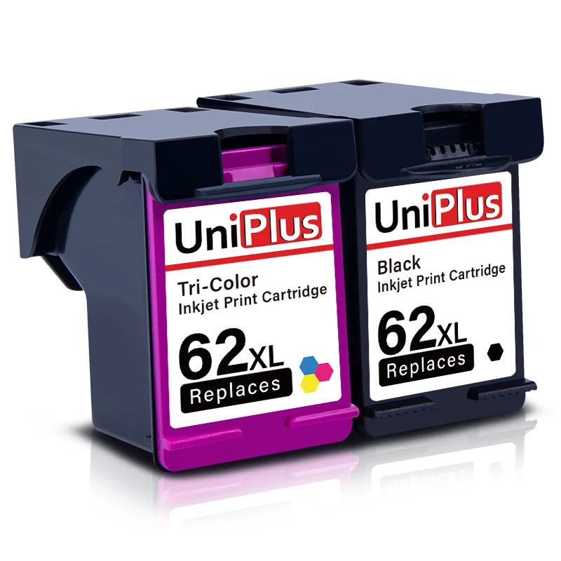 UniPlus 62XL сменный картридж для принтера для hp принтера 62 XL для hp 62 hp 62 OfficeJet 5741 5742 Envy 5543 5544 5545 5660 5661 - Цвет: 62XL Black Color