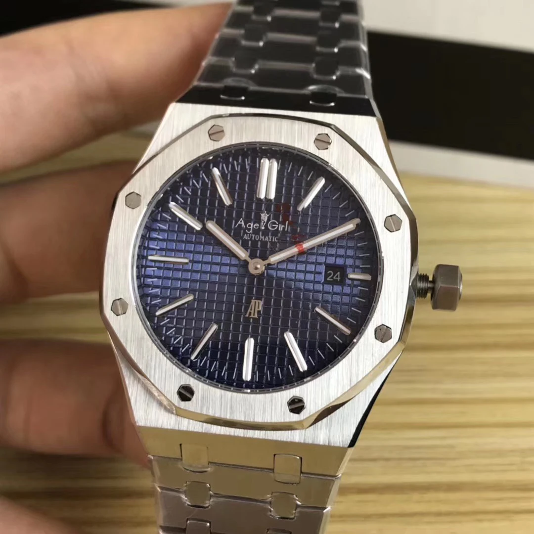 Роскошные брендовые Новые Мужские автоматические механические часы из нержавеющей стали с серебряным кристаллом сапфировое стекло прозрачные часы AAA