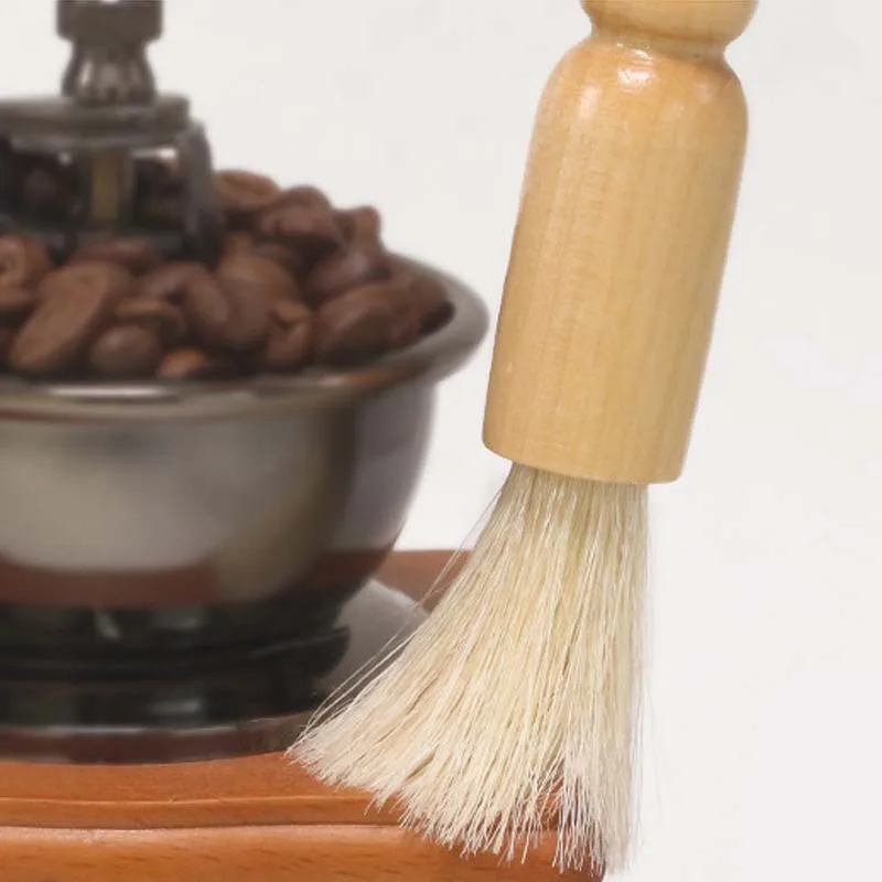 Description Picture 6 of itemCoffee Machine Brush Wood Handle & Natural Bristles Machine Group Head Cleaning Kitchen Tools Coffee Grinder Brushes