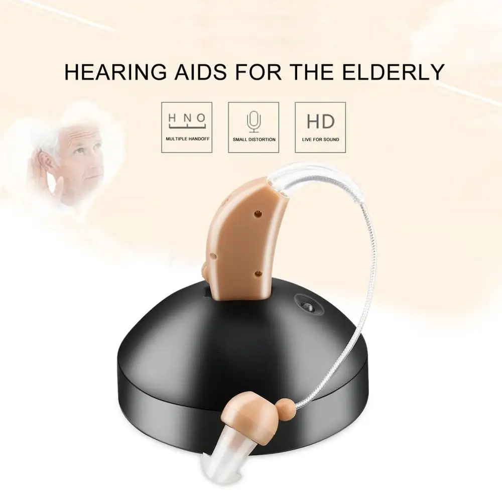 

New Seling Rechargeable Mini Plastic Hearing Aids Interchangeable ear tips to seal out the noise For The Elderly Hearing Loss