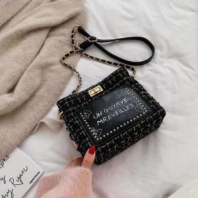 

2019 Autumn And Winter New Style Bag WOMEN'S Fashion Handbag Mini Messenger Bag INS One-Shoulder Chain Bucket Bag Large Capacity