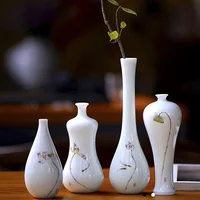 Factory Jingdezhen Porcelain Hand Painted Vase Chinese Style Zen Decoration Flower Arrangement Home Decoration Crafts