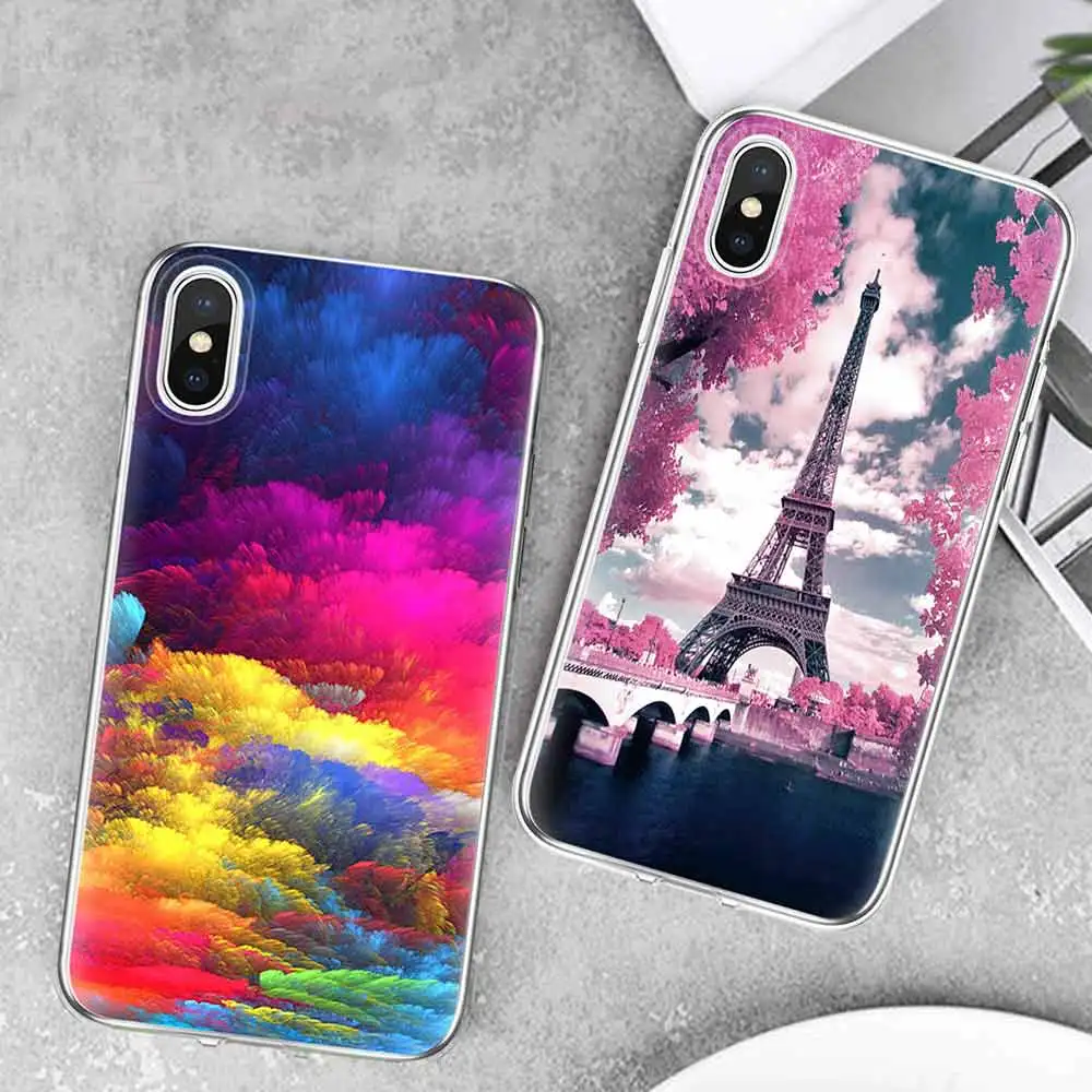 七彩祥云、樱花铁塔