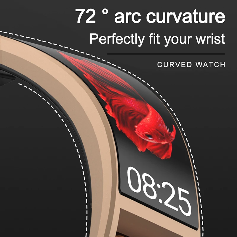 

2020 new band Amoled IP67 waterproof smart bracelet full touch panel PPG accurate blood pressure heart rate monitor curved watch