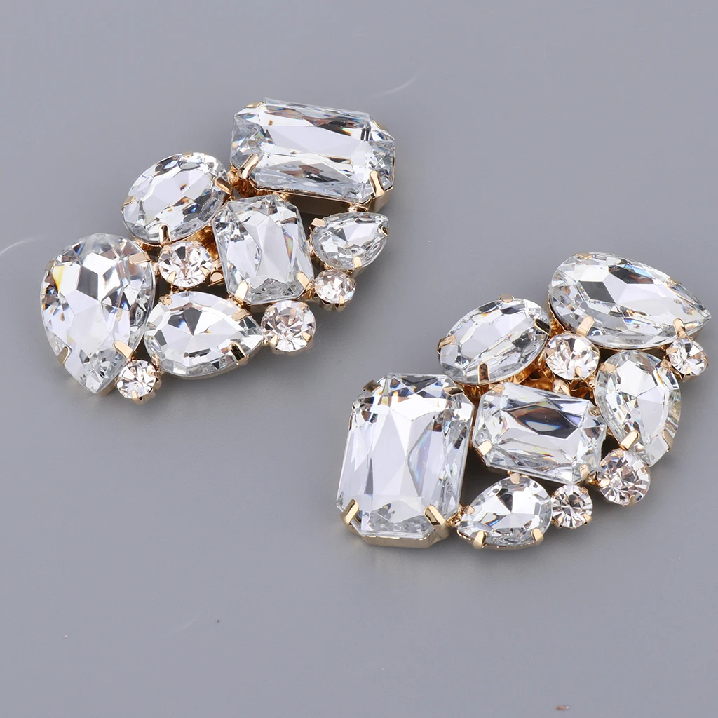 2x Crystal High Heel Shoe Clip Charm Rhinestone Shoe Buckle Shoe Decorations