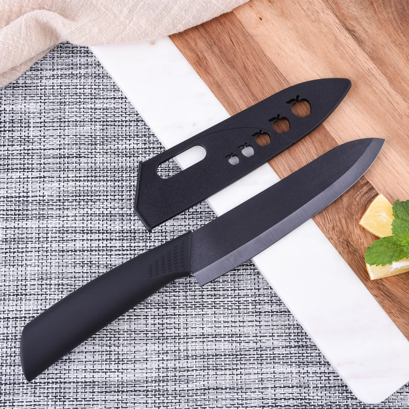 

Hot sale Ceramic Kitchen Knife with Knife Cover 6 Inch Vegetable Knives Camping Knive Cutter Cooking Tool