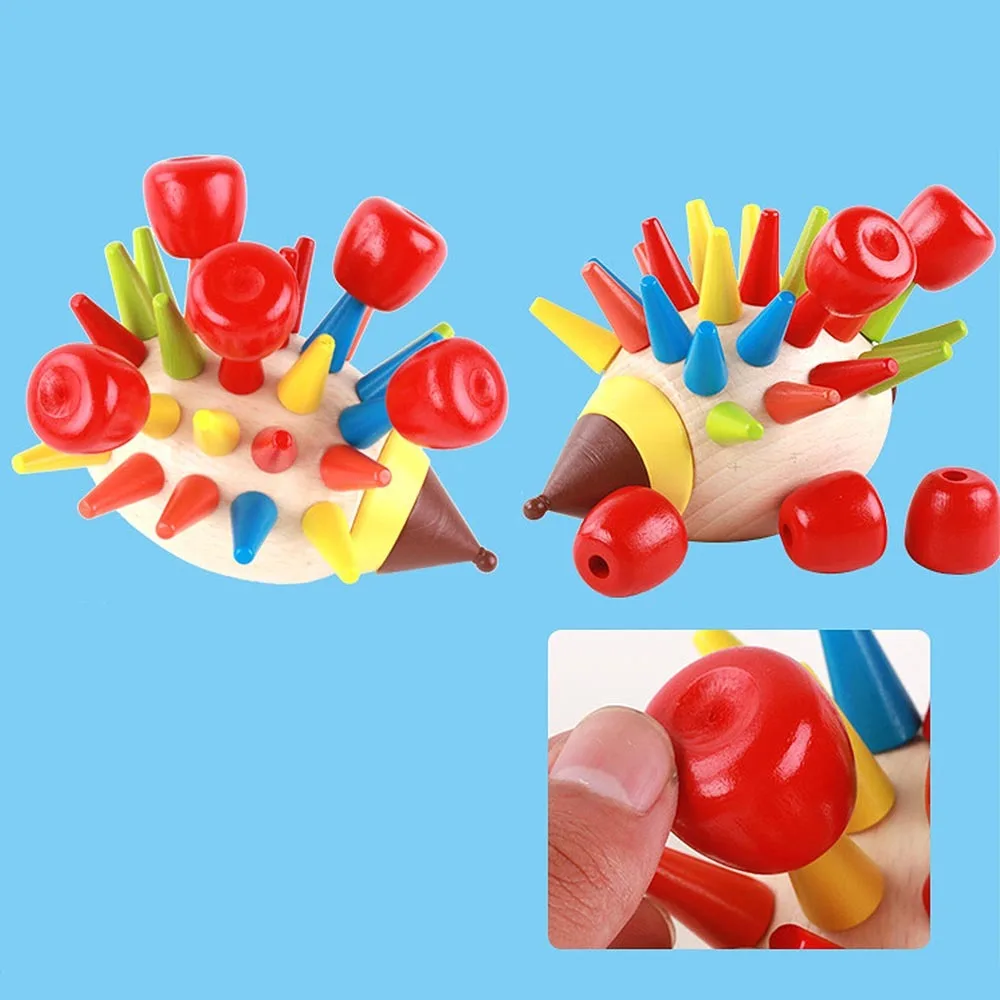 DIY магнетизм Ежик игрушки деревянный Ежик собранные игрушки головоломка борьба вставка игра Раннее детство обучающие принадлежности