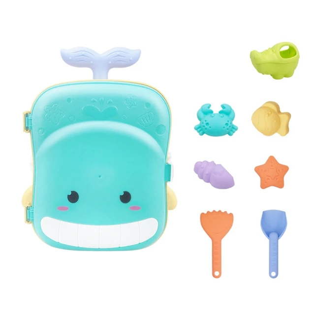 066B Colorful Sandpit Toy Sandbox Tool with Shovel Interactive Sand Playing Kit Beach Toy Sand Toy with Starfish Crab Model