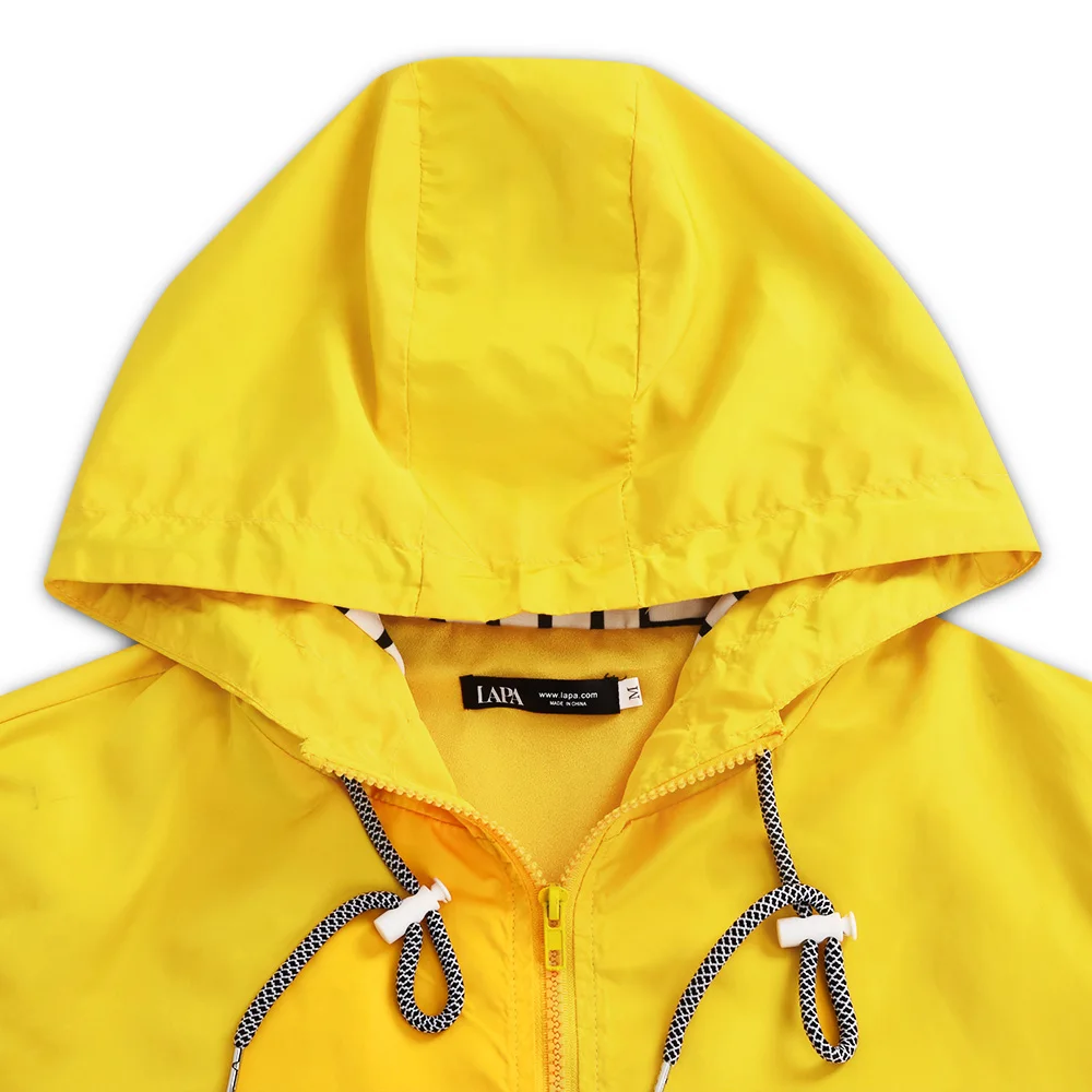 Sale Women Jacket Coat Spring Outdoor Windproof Long Sleeve Hooded Jackets Zipper Up Slim Waist Long Windbreaker for Ladies D30 2