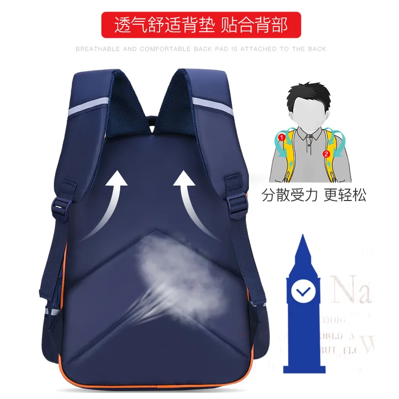 

Schoolbag for Elementary School Students Men And Women British Style Children Backpack Waterproof Burden Relieving Spine-Backpac