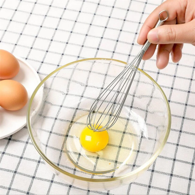 Kitchen Egg Tools Stainless Steel Rubber Handle Drink Whisk Mixer Egg  Beater Egg Mixer Cooking Foamer Wisk Cook Blender - AliExpress