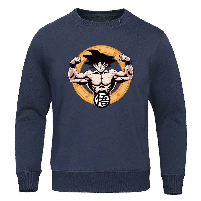 Dragon Ball Z толстовки аниме модные пуловеры осенние толстовки с Гоку для мужчин брендовый спортивный костюм Мужская спортивная одежда топы высокого качества - Цвет: dark blue 6
