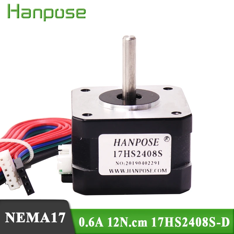 100 шт./лот 42 двигатель 28 мм 17HS2408S Nema 17 шаговый 0.6A 12n. См для 3D принтера | Обустройство