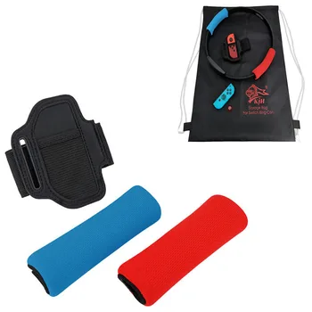 

For Nintend Switch Nintendo NS Fitness Ring Fit Adventure Sport Game 6 in 1 Set Leg Fixing Strap Band Ring-Con Grips Storage bag