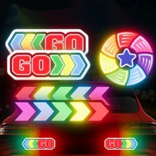 Светоотражающие наклейки с ромбовидным уклоном, светоотражающие Предупреждение льные ленты, автомобильные наклейки, сделанные из 3M материалов