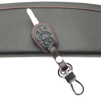 

New Style Leather Key Case Cover for Nissan March Tiida Altima Armada Cube Juke Maxima Pathfinder Rogue Sentra Versa 3/4 Buttons