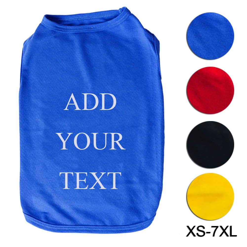 DIY Summer Customized Personalized Tanktops with Text Custom Dog Cat Pet Puppy Tee Shirt Tank Top Vest Apparels Clothes images - 6