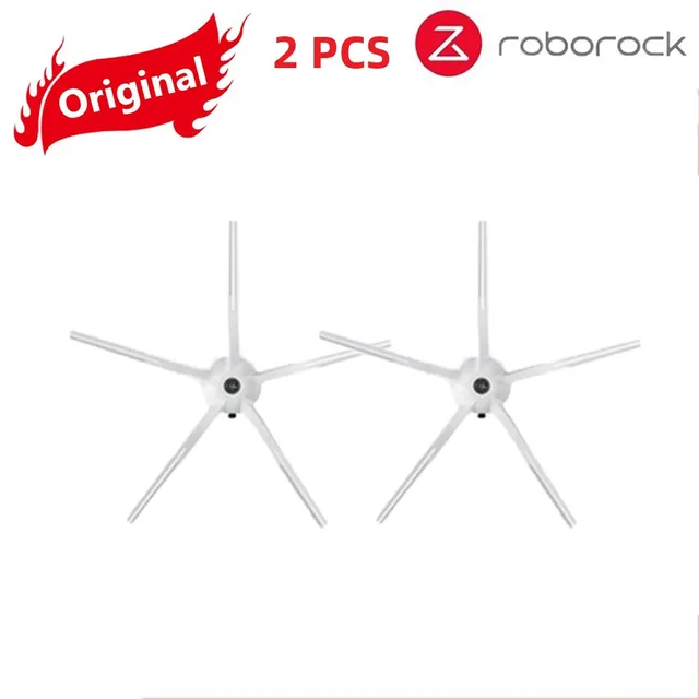 Original Roborock S7 Parts of Washable Filter Main Brush Mop Cloth Side Brush Dust Bag Bracket Robot Vacuum Cleaner Accessories White Side brush 2