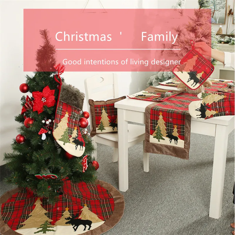 New Christmas Decorations Christmas Tablecloths High-quality Cloth Placemats Insulation Cloth Matsdining TableNew Year Gifts New Christmas Decorations Christmas Tablecloths High-quality Cloth Placemats Insulation Cloth Matsdining TableNew Year Gifts